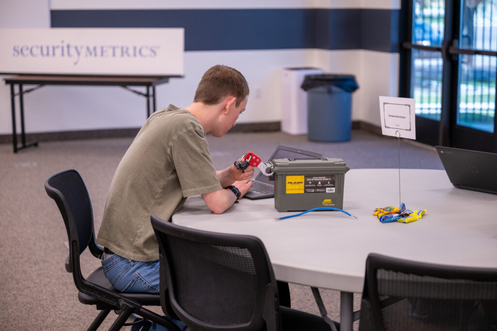 Student working on computer