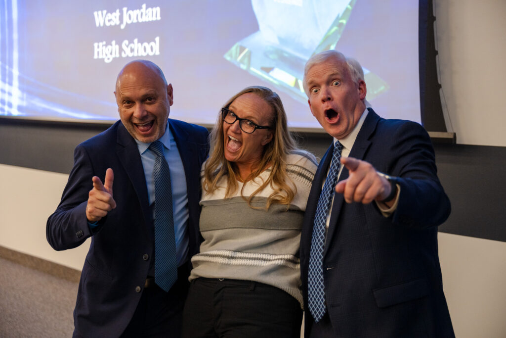 goofy photo with the superintendent